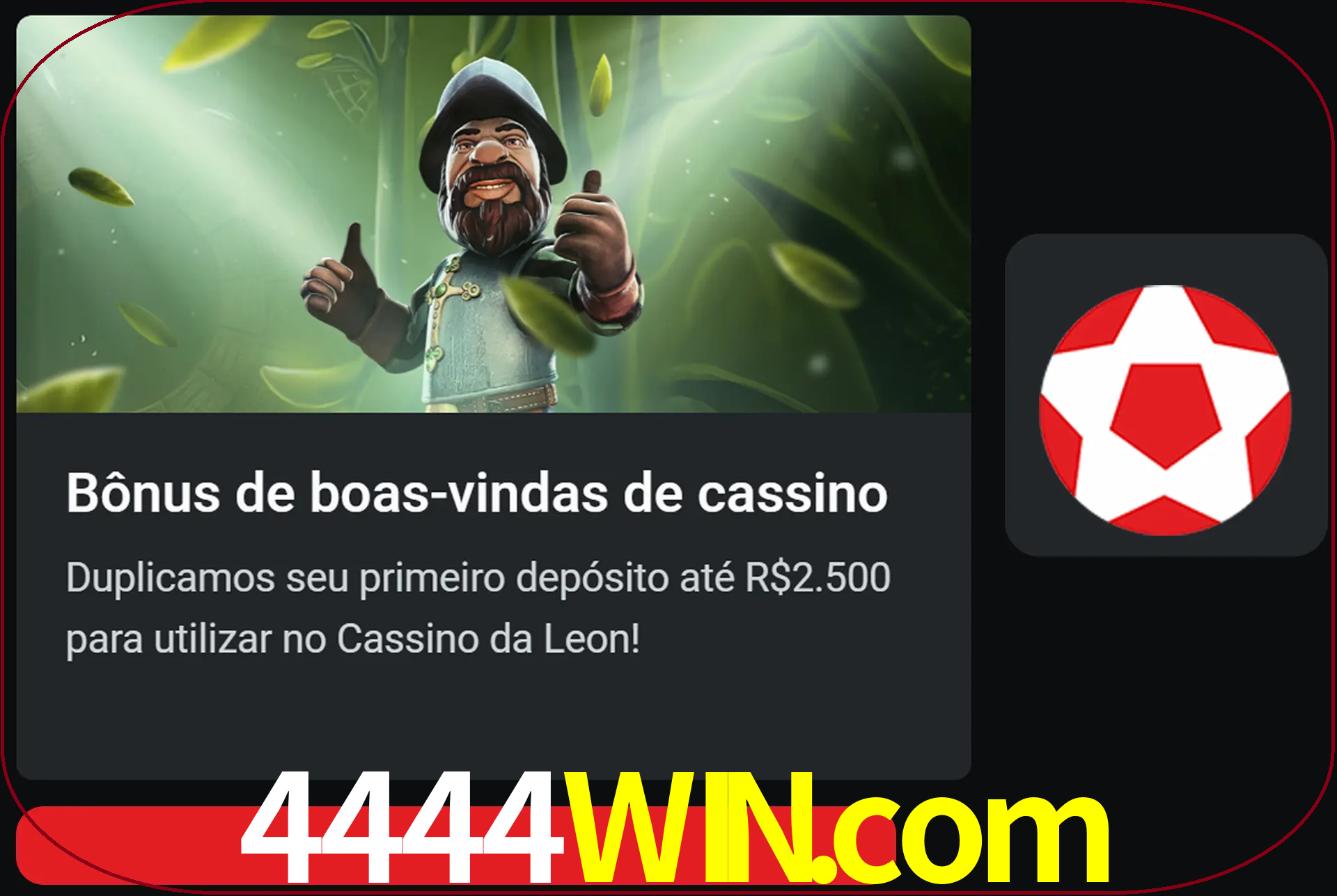 Receba seu dinheiro do bônus de boas-vindas após o primeiro depósito.