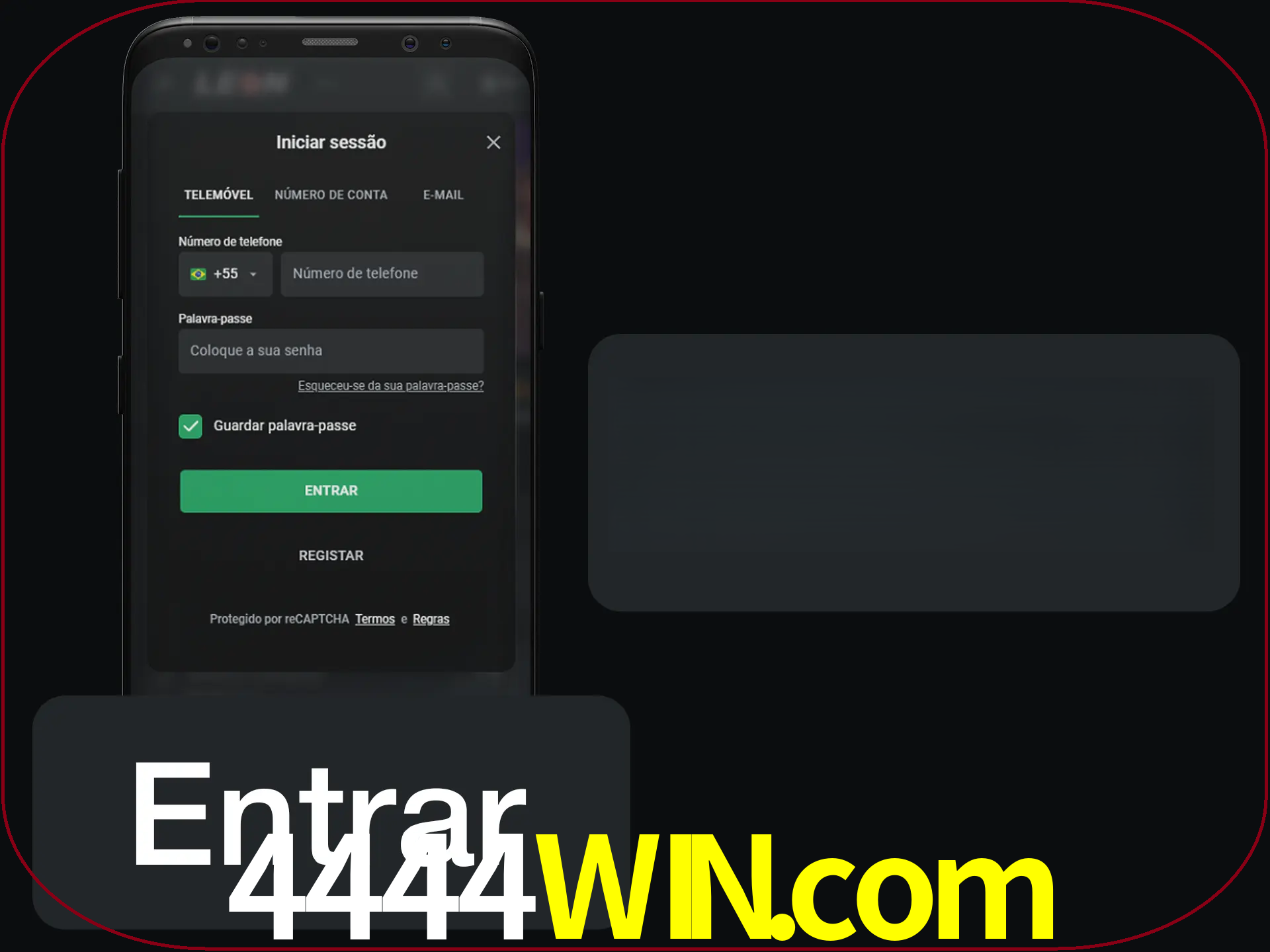 Faça o login para começar a apostar e jogar no cassino.