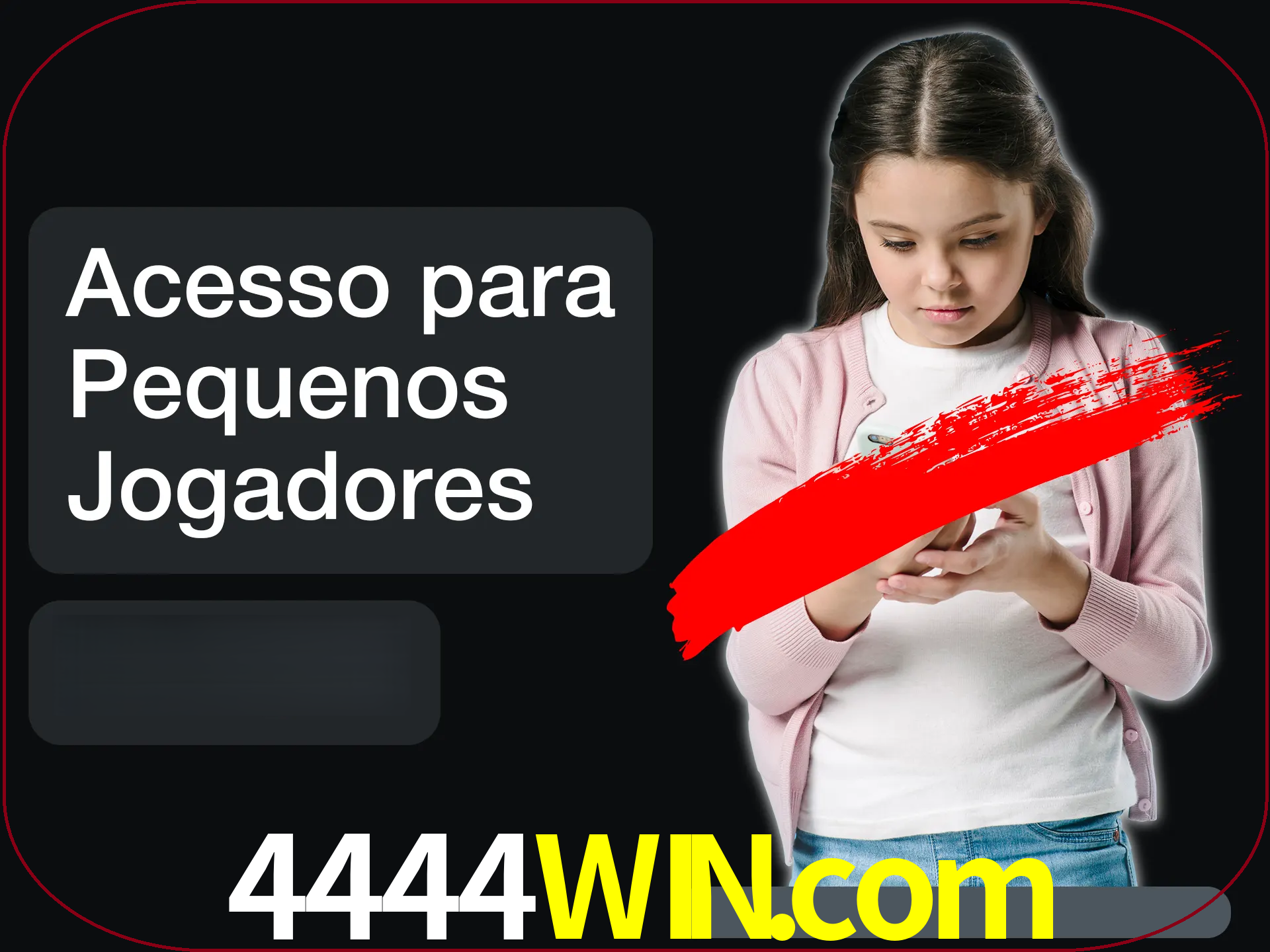 As crianças não podem jogar jogos de cassino.